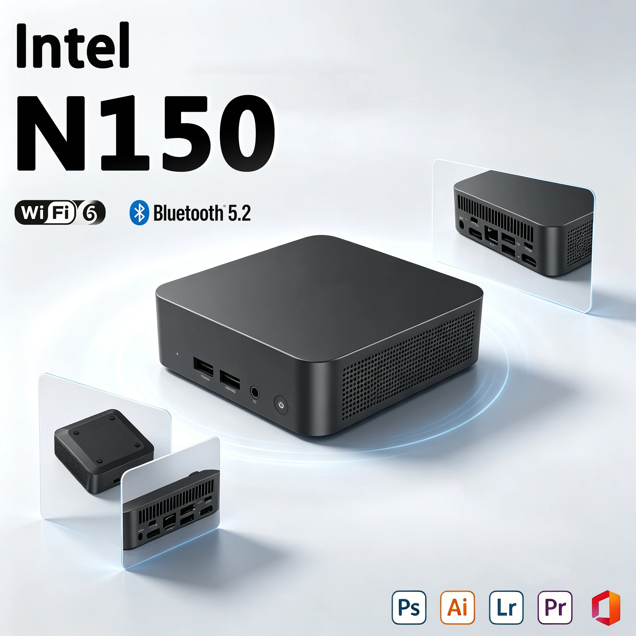 Mini Computer Intel N150 16GB DDR4 1/2TB SSD PC Windows 11 Grafica UHD Mini PC 4K HD Mini PC da Gaming Desktop