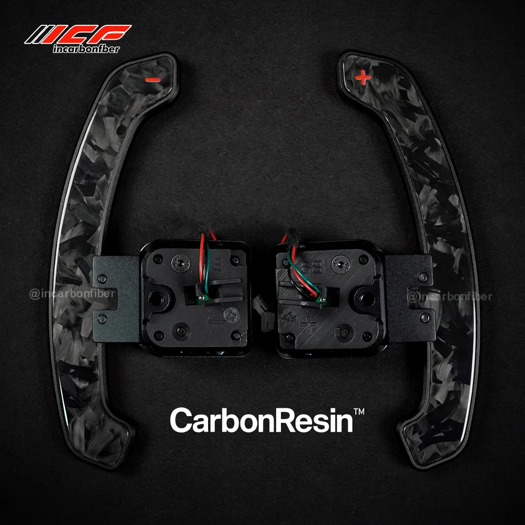 ICF Glossy Carbon Fiber Magnetic Paddle Shifters For Audi B9 Series A3 A4 A5 A6 A7 A8 Q2 Q3 Q4 Q5 Q7 Q8 RS1 RS2 RS3 RS4 RS5 RSQ5