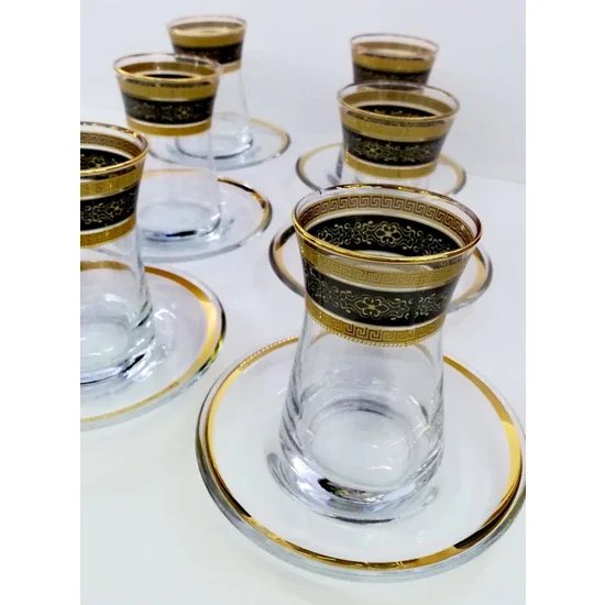 

Bdr Collection Antique Pattern Slim Waisted Tea Glass Set