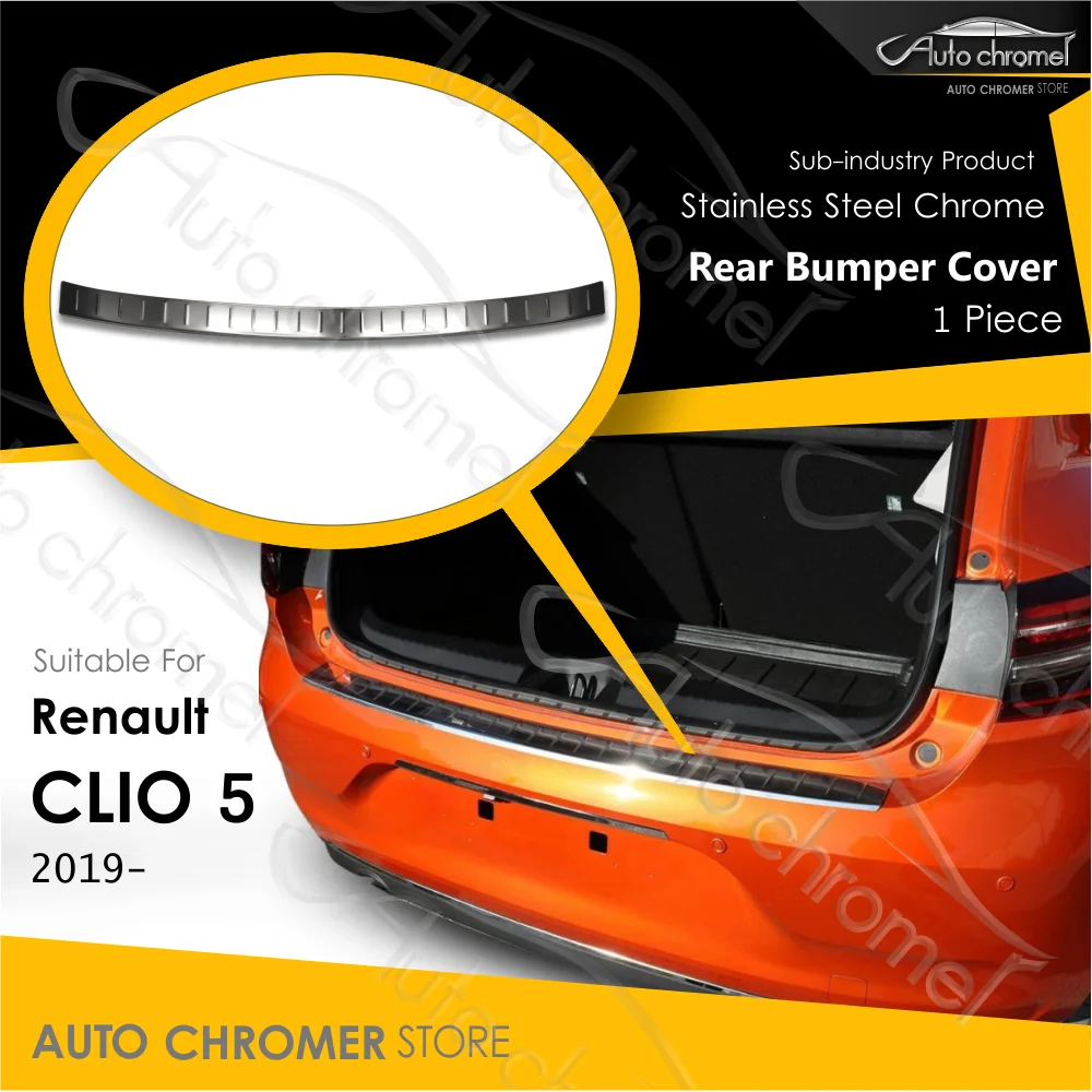 For Clio 5 2019 2022 Rear Bumper Upper Chrome Accessories 1 Piece Premium Quality, Car Exterior Parts,External Styling