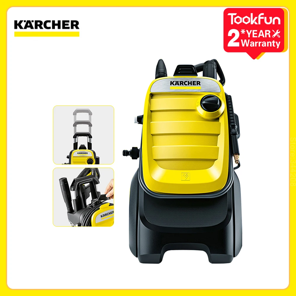 Karcher Household Car Washing Machine K5C 2100w High Pressure Water Gun Washer 220v Courtyard Cleaning 145bar IPX5 Irrigation