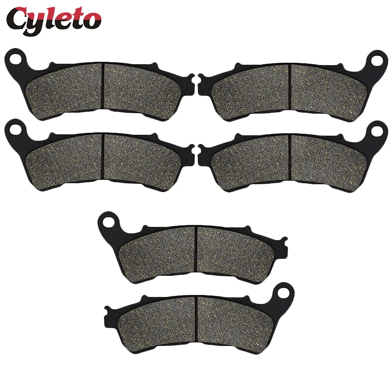 Cyleto Motorcycle Front and Rear Brake Pads for Honda CBF1000 CBF1000A CBF 1000 S/T ABS 2006 2007 2008 2009 2010 2011 2012-2016