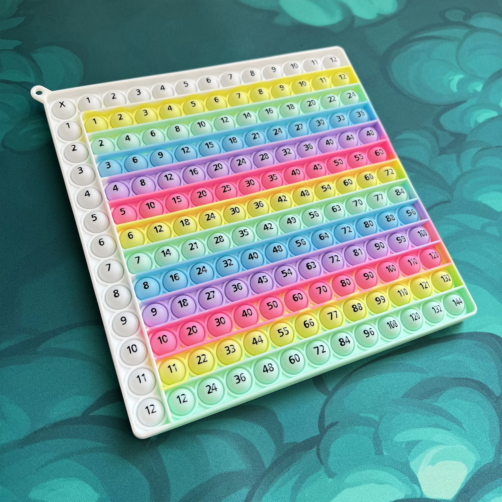 Zahlen 12x12 Multiplikation 12+12 Addition Math Games Fidget Toy Quick Push Educational Learning Toys mit Push Bubbles für Kinder