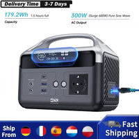 Daranener Neoz Portable Power Station, 300W 179.2Wh Lifepo4 Battery, Led Fashlight, 1.5Hrs Fast Charging - Eu Plug