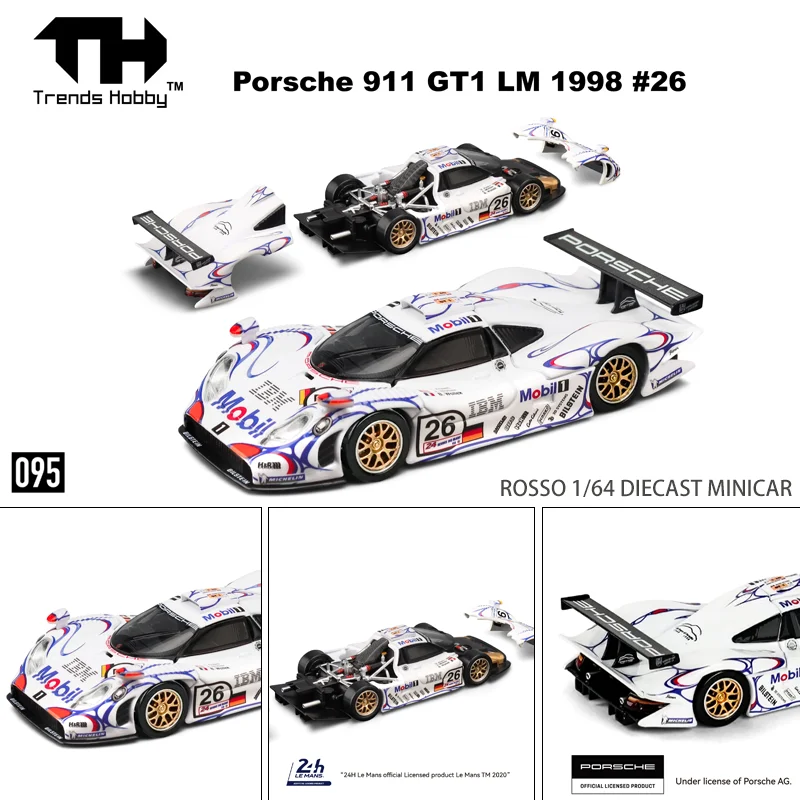 

Тенденции Хобби 1:64 Porsche 911 GT1 LM 1998 No 26 из сплава Премиум литая под давлением модель автомобиля игрушка Коллекционный дисплей подарок