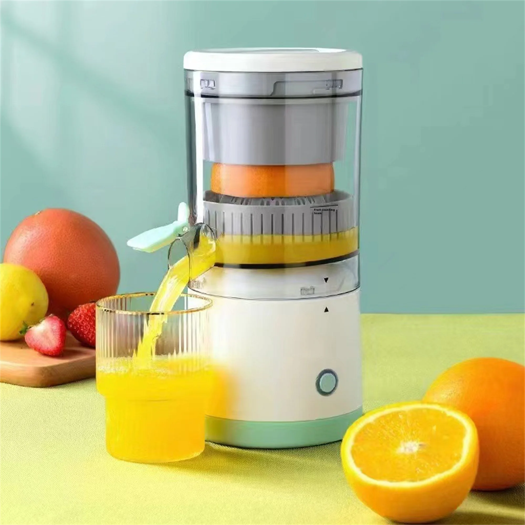 Fully automatic portable juicer, fruit household juicer, residue separation, bidirectional spiral juicer cup