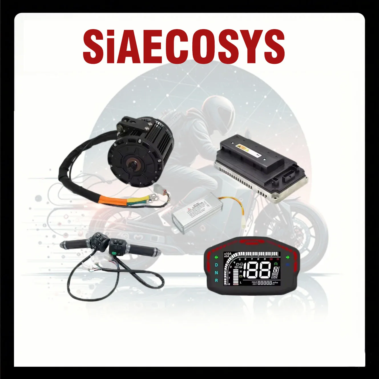 

QSMOTOR QS138 V1 Off-Road Mid Drive Kit 3000W, 70H Torque + EM150 SP + Z6 Throttle, 428H-14T for Electric Motorcycle