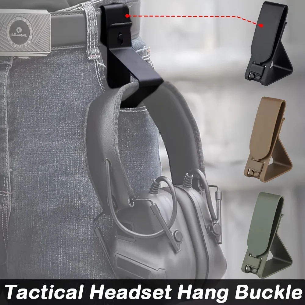 2 pezzi tattico portatile per cuffie gancio supporto per telefono cellulare Molle protezione per clip a sgancio rapido per accessori per cintura IPSC