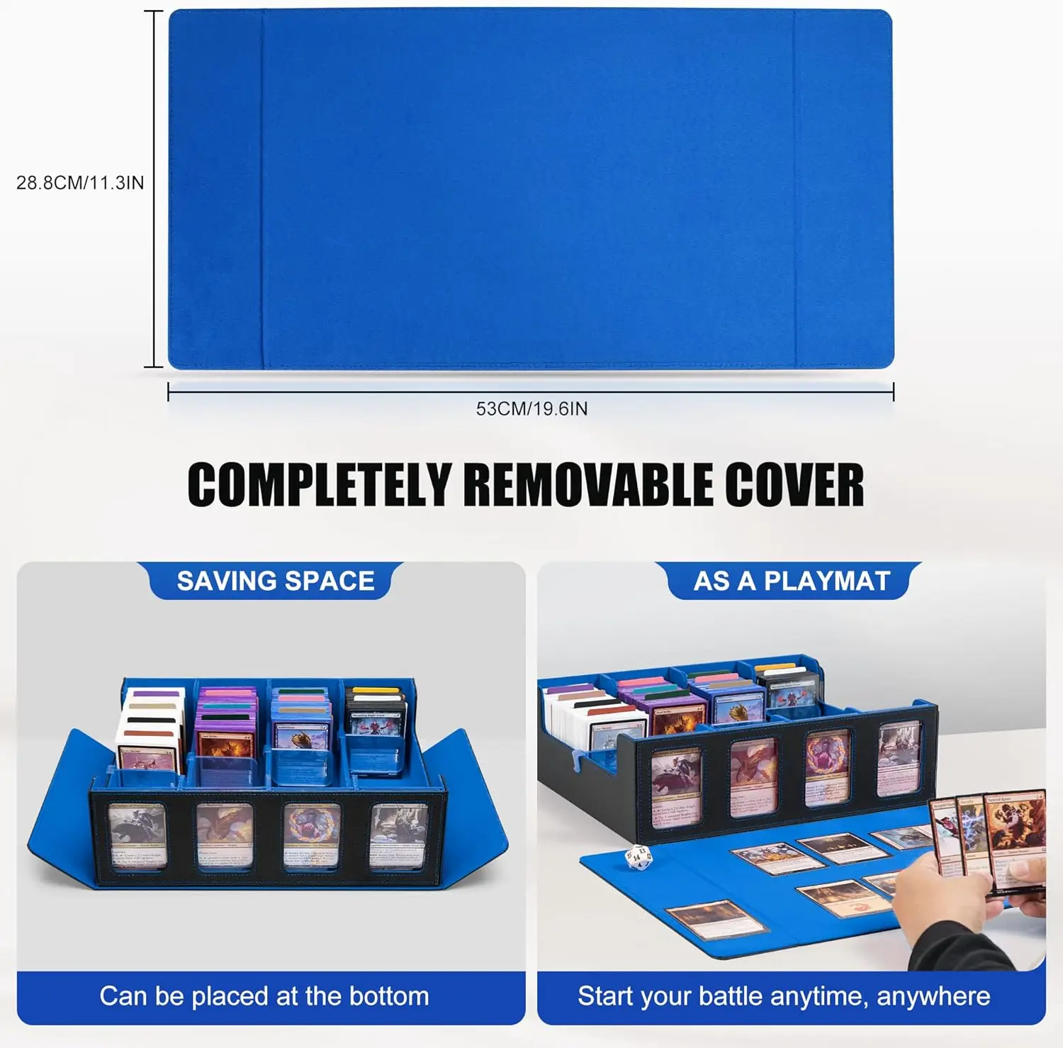 صندوق تخزين بطاقات التداول TINTEK، أكثر من 2400 بطاقة، جلد PU، إغلاق مغناطيسي، لـ MTG، Yu-Gi-Oh، البطاقات الرياضية. #5