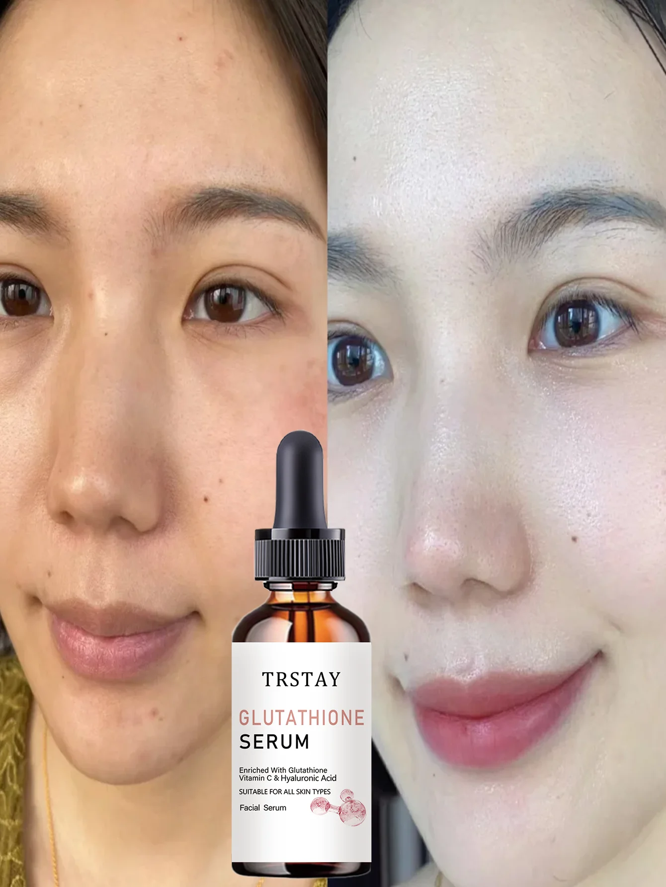 Hydrating Brightening Serum for Dry Skin Repair Fine Lines Firm Elastic Skin Whitening Moisturizing Refreshing Facial Treatment - Image 4