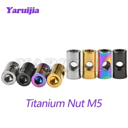 Yaruijia Titanium Nut M5 Cylindrical Nut For Bicycle Seat Bike Repair Fixed