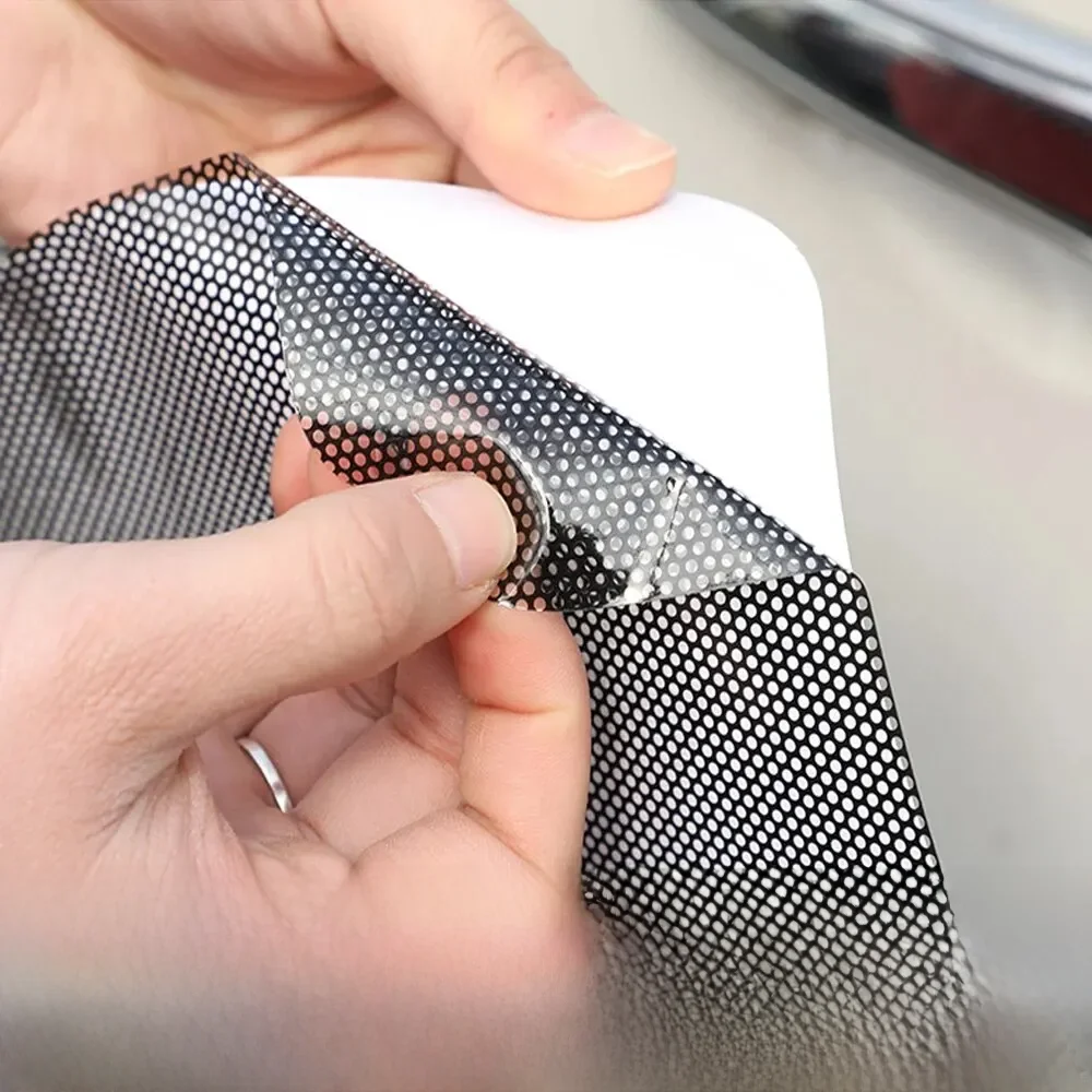Autocollants électrostatiques pour pare-soleil de fenêtre de voiture, Anti-UV, autocollants de fenêtre à pois noirs et blancs pour couvertures de blocs latéraux automobiles