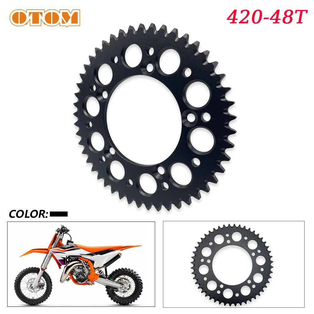 Motorcycle Rear Sprocket 520 Chain 48T Aluminum Drive Sprocket Disc Plate For KTM SX65 XC HUSQVARNA TC 65 GASGAS MC65 2002-2024