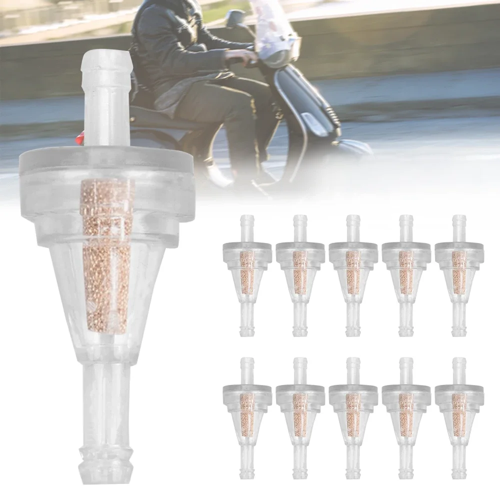 AliExpress 10/20pcs Motorcycle Fuel Filter Inline Gas Gasoline Filter For Dirt Pite Bike ATV UTV 1/4" 6.3mm Motorbike Accessories