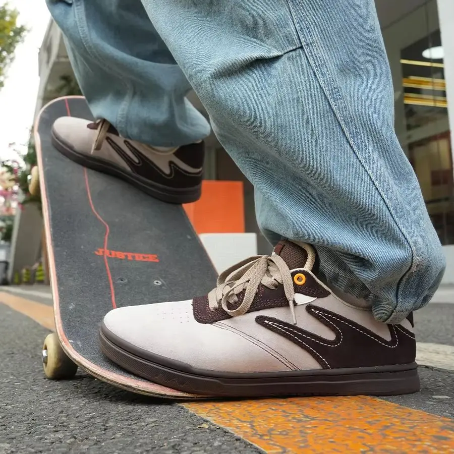 أحذية Goluck Ants Cupsole من جلد الغزال للتزلج، أحذية رياضية أنيقة مغلفة، مريحة ومتينة