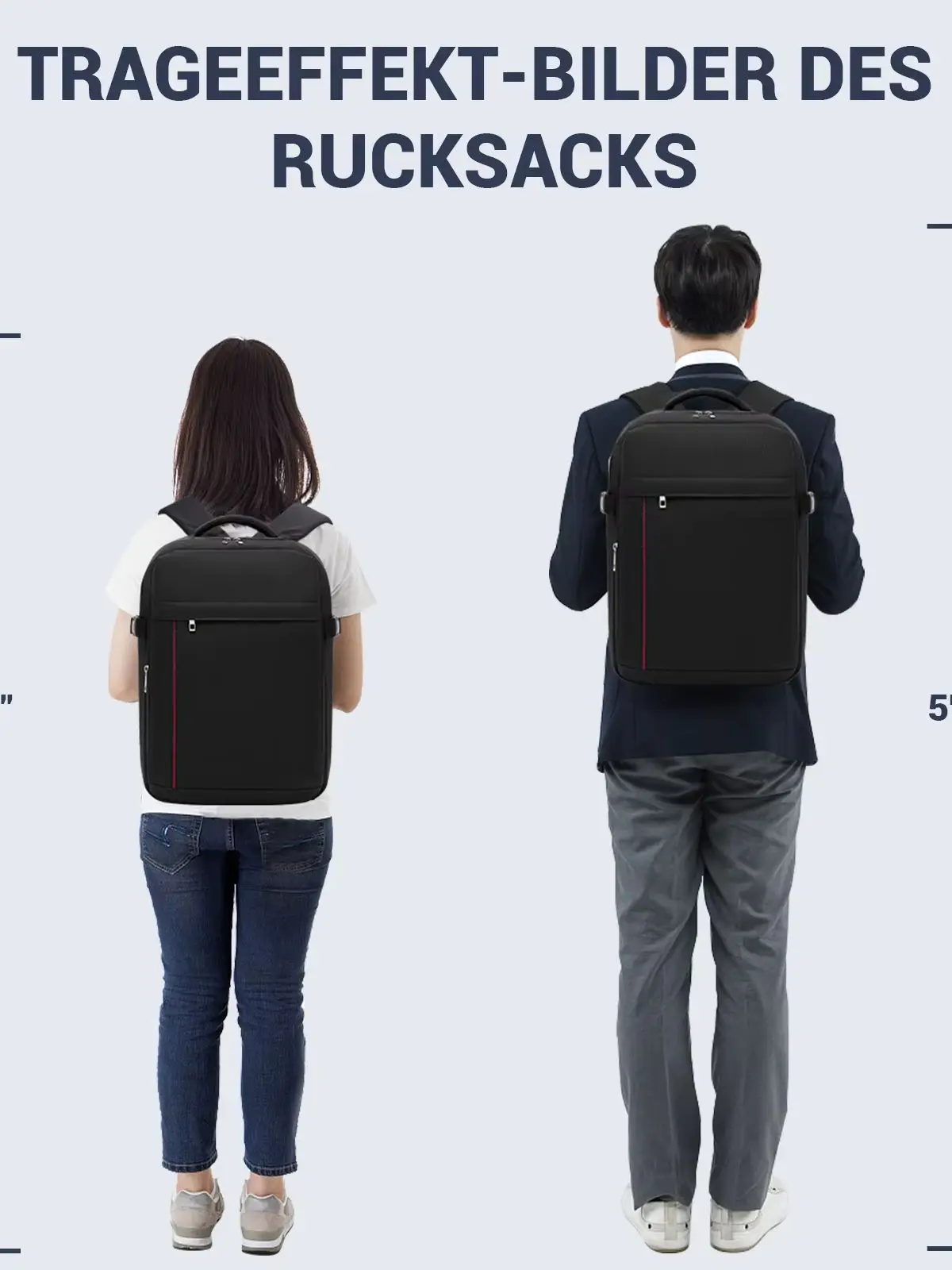 KONO Reiserucksack für Ryanair & Eurowings (40x30x20 cm, 24L) – Ultra-leicht mit USB-Ladeport & Laptopfach bis 15,6 Zoll