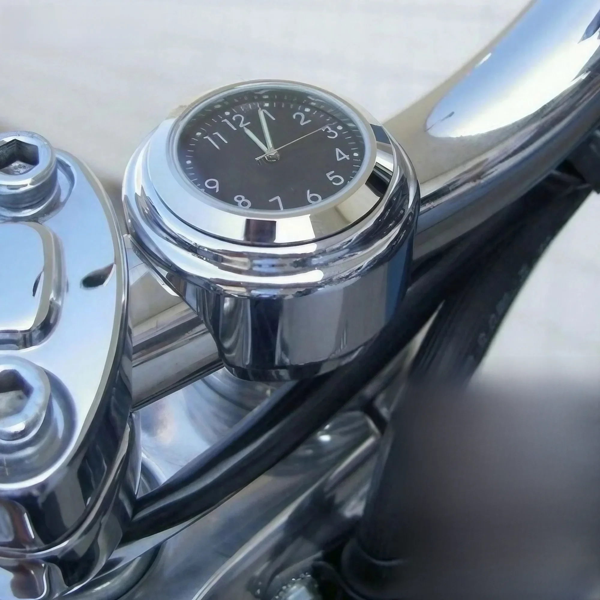 AliExpress STONEGO Motorcycle Quartz Clock 7/8" Waterproof Chrome Bike Handlebar Mount Watch Aluminum Luminous