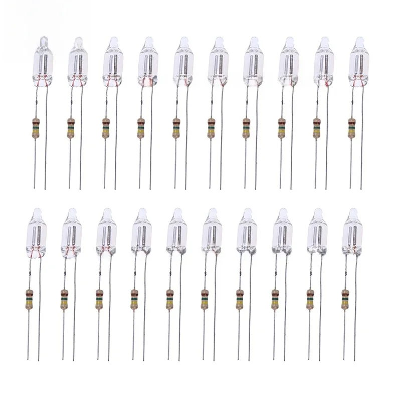 Lampes indicatrices au néon, 20 pièces/ensemble, avec 02/10/2018 connecté à 220V, 6x16mm, indicateur secteur