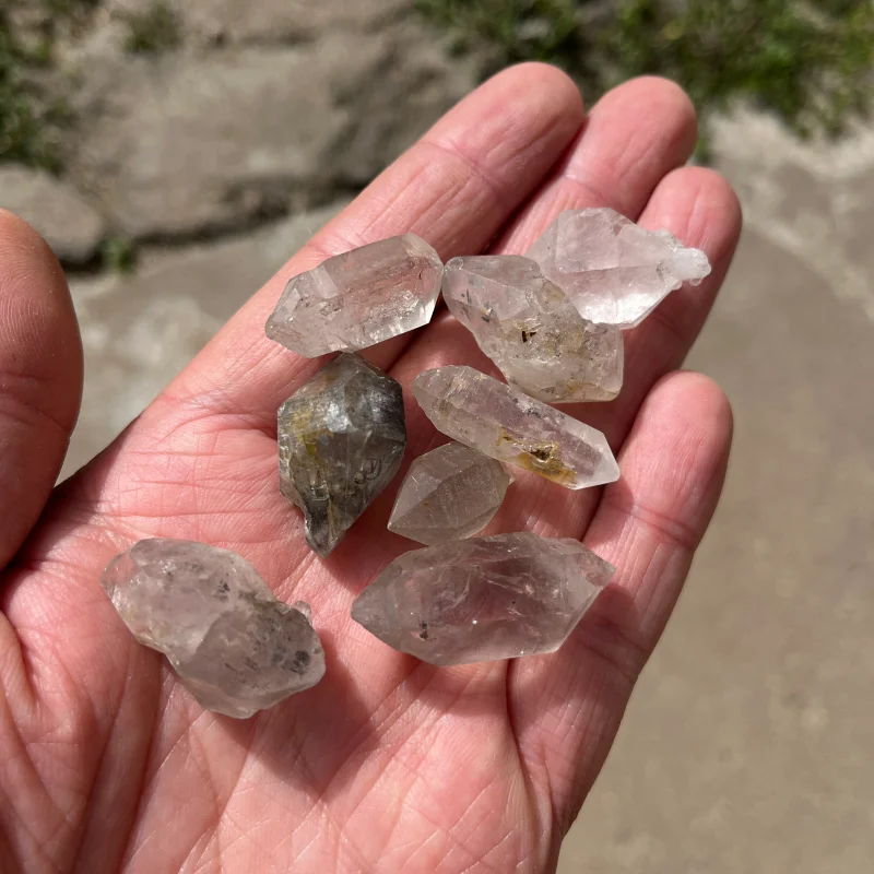 10 pcs Natural Herkimer Diamond Raw Stone Mineral Specimen Crystal Gemstone Collection view 6