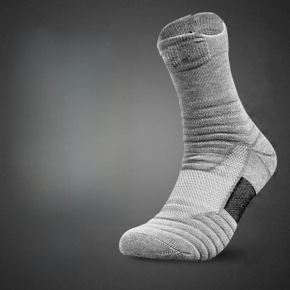 AliExpress 3pairs/Lot Men's Socks Compression Stockings Breathable Basketball Sports Cycling Socks Moisture Wicking High Elastic Tube Socks