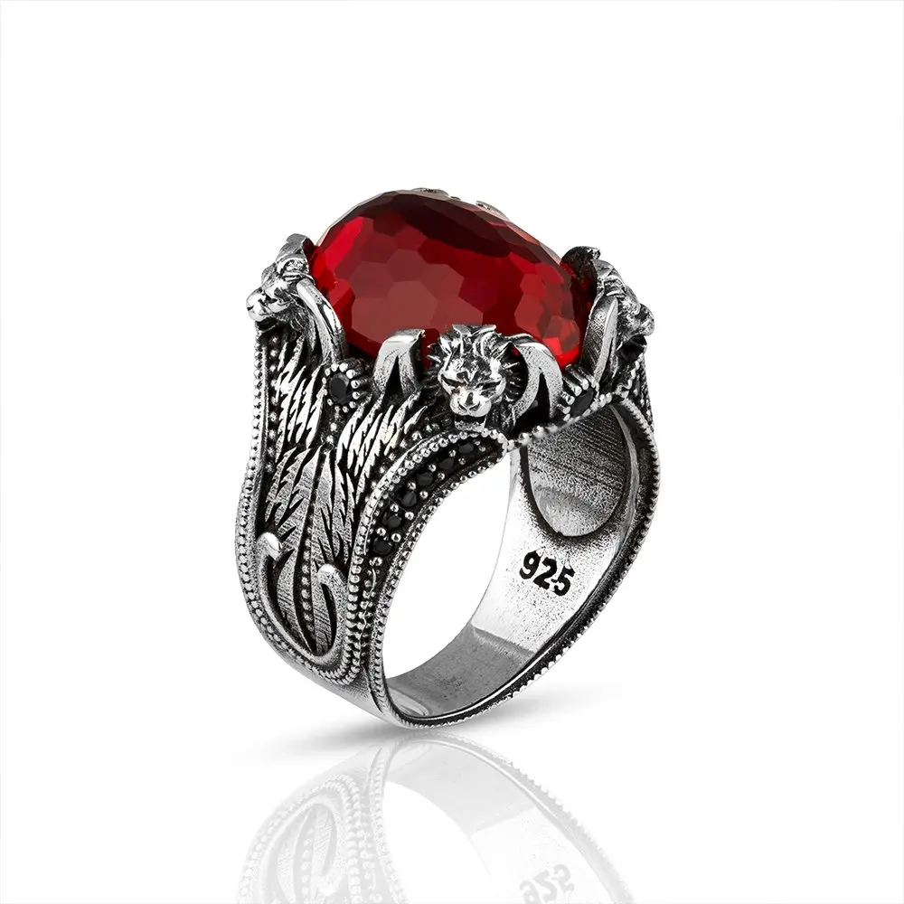 

Lion Pattern Zircon 925 Sterling Mens Silver Ring 2022 Summer Winter Fashion Accessory Products Souvenir Free Shipping