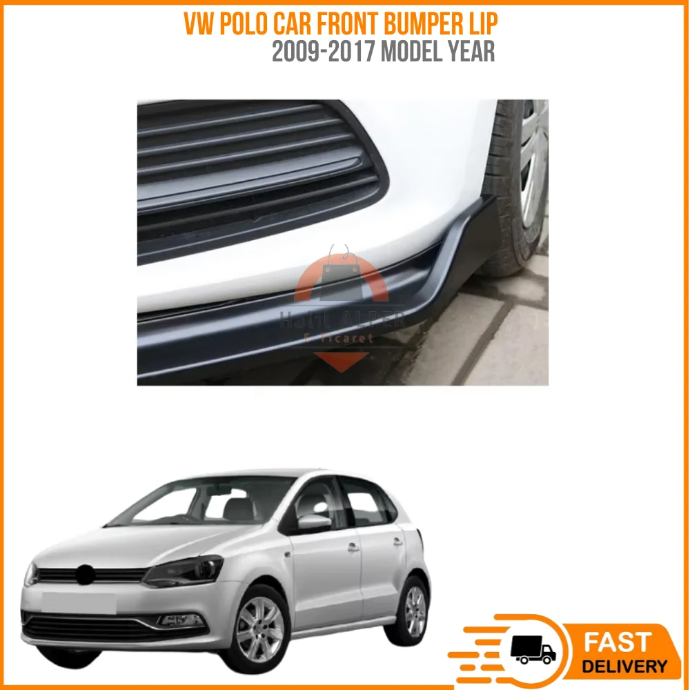 

For VW Polo car front bumper lip 2009-2017 models 3 pieces tuning black splitter diffuser lip body kit affordable