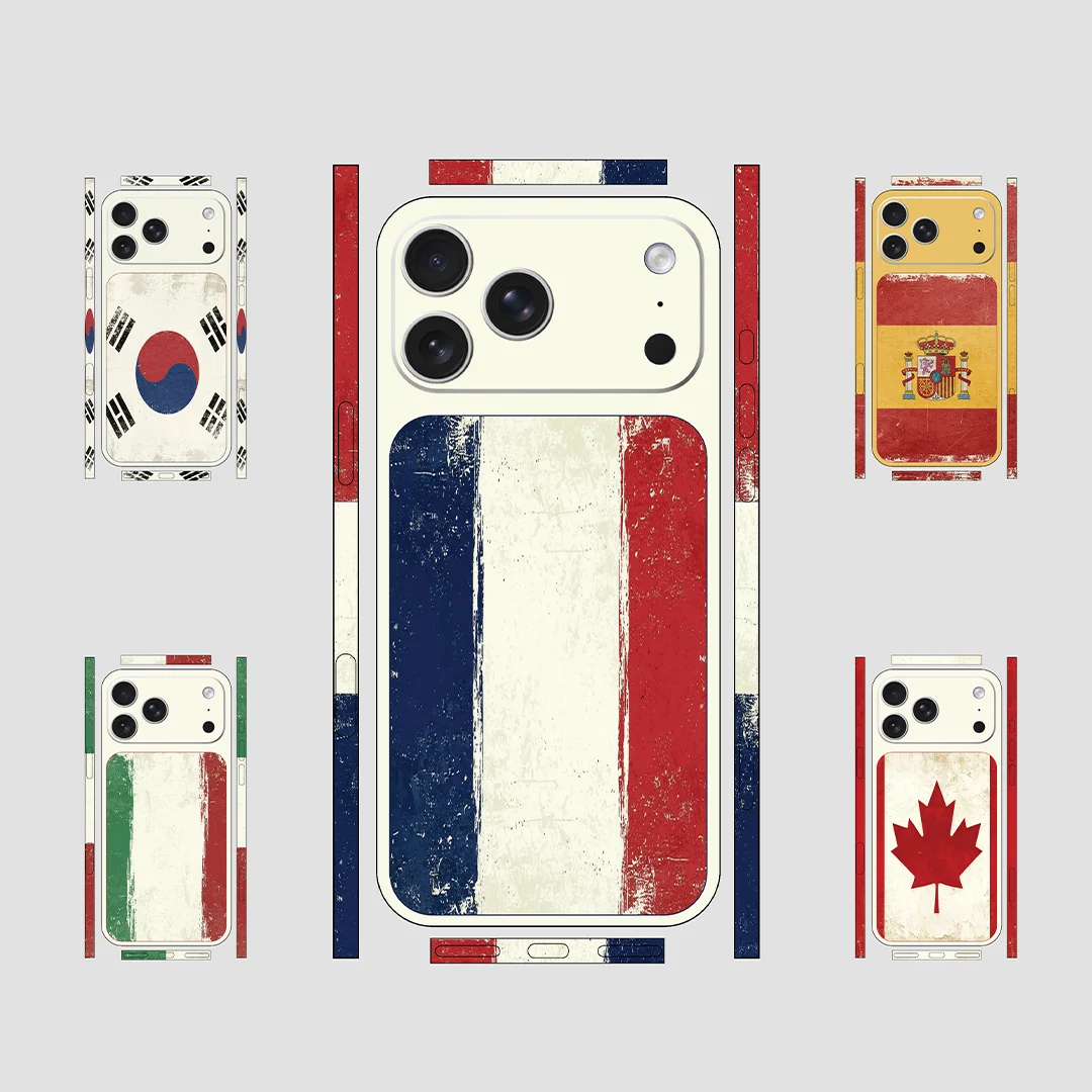 

Premium Full Wrap Vinyl Stickers for iPhone 17 Pro Max – Ultra Thin Phone Skins IPM021 Countries Collection By Nexa Skins