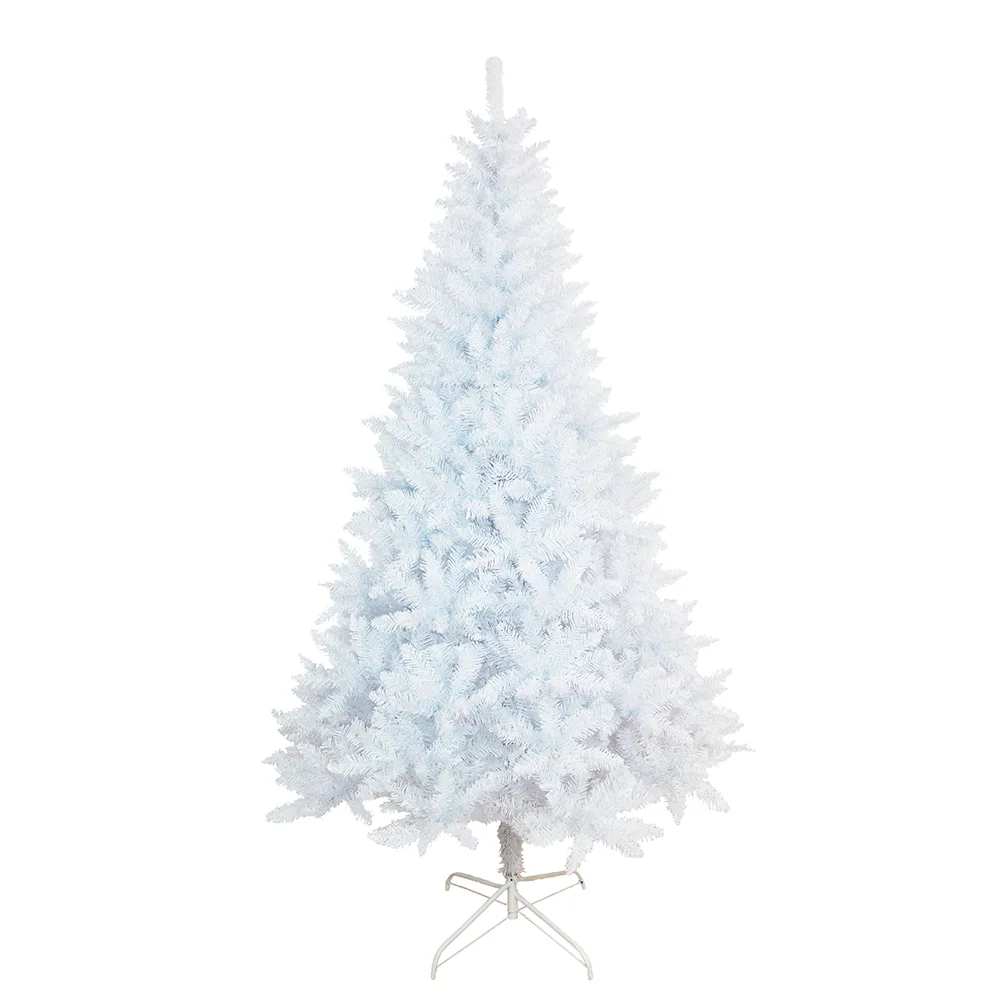 Solagua realistic Artificial white Christmas tree | Christmas fir foaming sheet with metal stand | 150 - 240cm | Home Christmas decoration