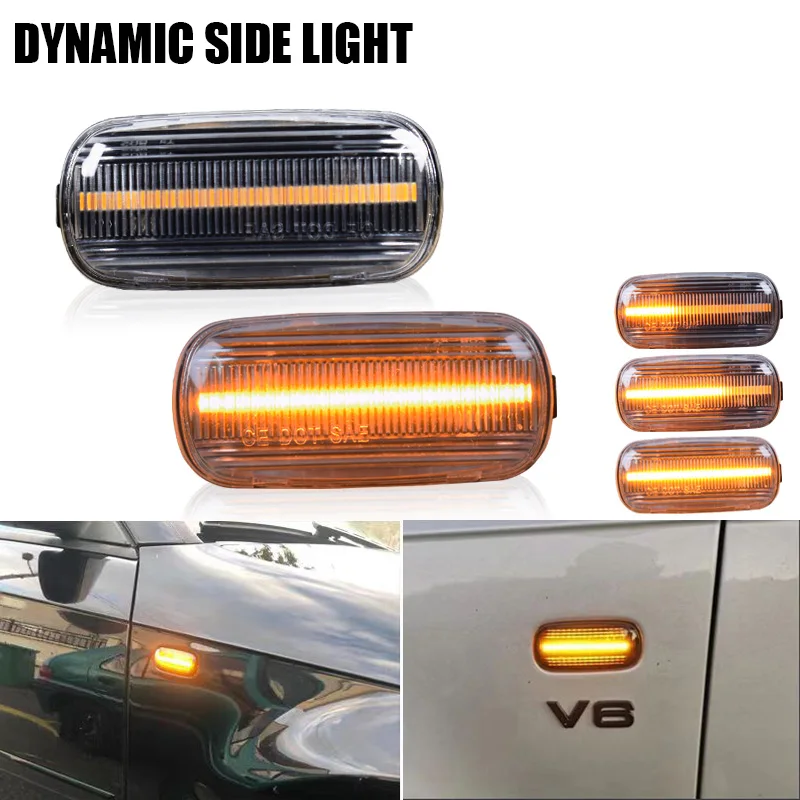 

2 шт. светодиодный динамический боковой указатель поворота, последовательный мигающий свет для Audi A3 S3 8P A4 S4 RS4 B6 B7 B8 A6 S6 RS6 C5 C7