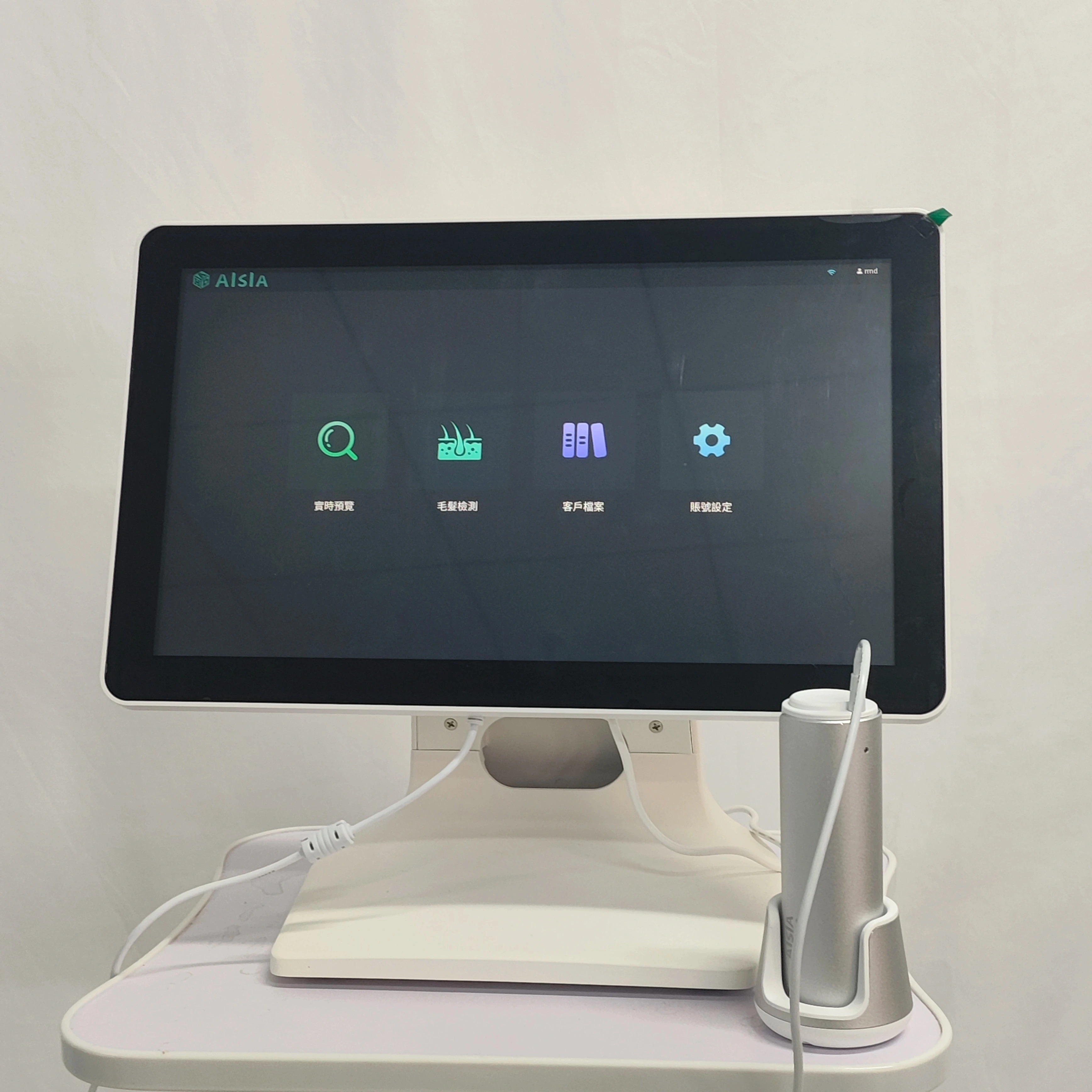 กล้องตรวจสอบหนังศีรษะและเส้นผมแบบดิจิตอล HD ระดับมืออาชีพ เครื่องวิเคราะห์สภาพผิว ตรวจวัดความชุ่มชื้นและน้ำมันในรูขุมขน