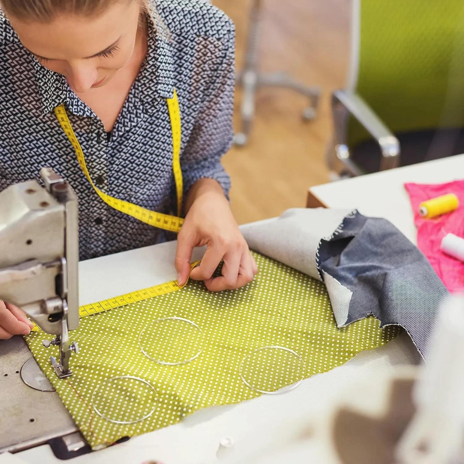 5PCS Glass Pattern Weights for Sewing, Fabric Sewing Weight Cloth Dressmaking Pattern Making and Sample Cutting Weights