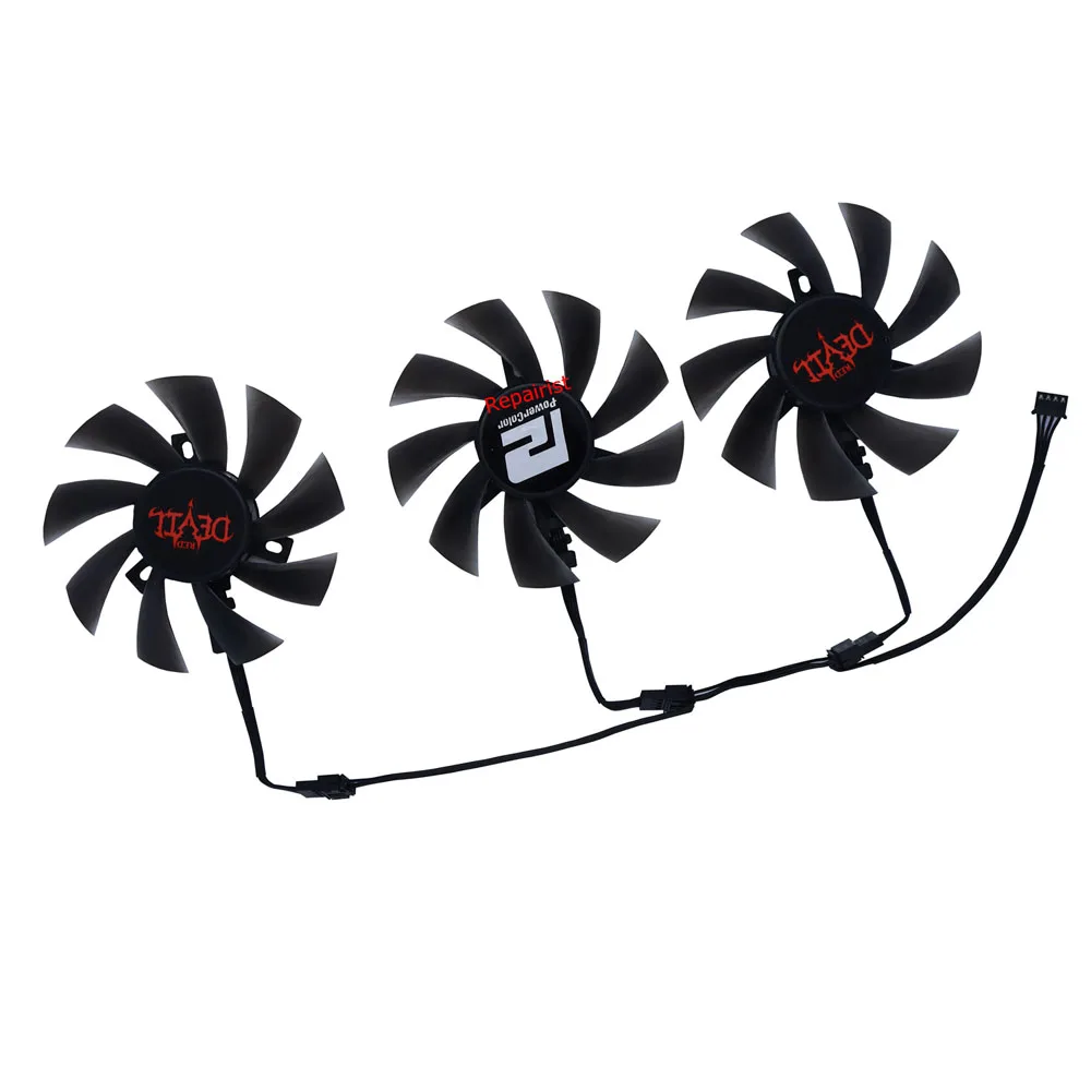 3 pz/set fai da te T129215BU, ventola di raffreddamento grafica, dispositivo di raffreddamento GPU VGA, per Powercolor RX 5700 XT RX5700 Red Devil 8GB, sostituire FDC10U12S9-C