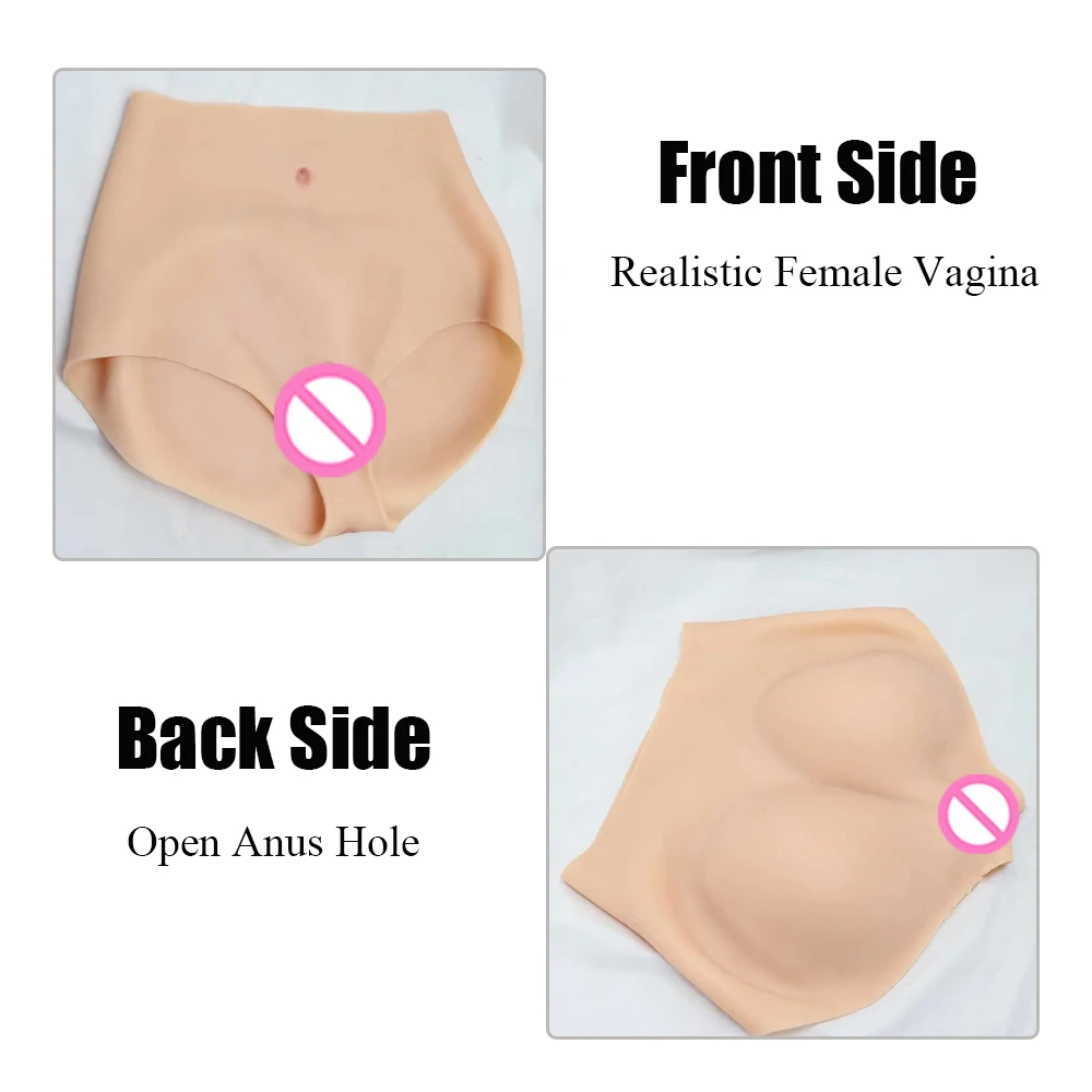 Crossdresser Female Silicone Breast And Fake Vagina Combo Outfit Bodysuit Male To Female Trans Cosplay Clothing