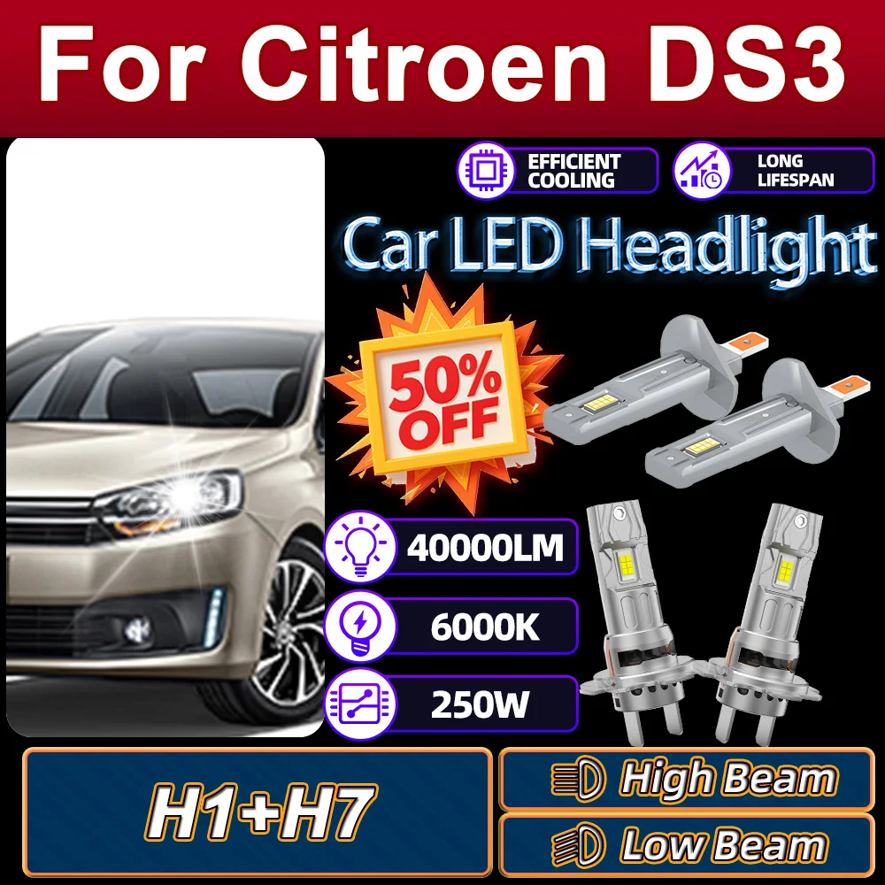 

Mini H1 High Beam Led Headlight Ampoule H7 Low Beam For Citroen DS3 2009 2010 2011 2012 2013 2014 2015 2016 2017 2018 2019 2020