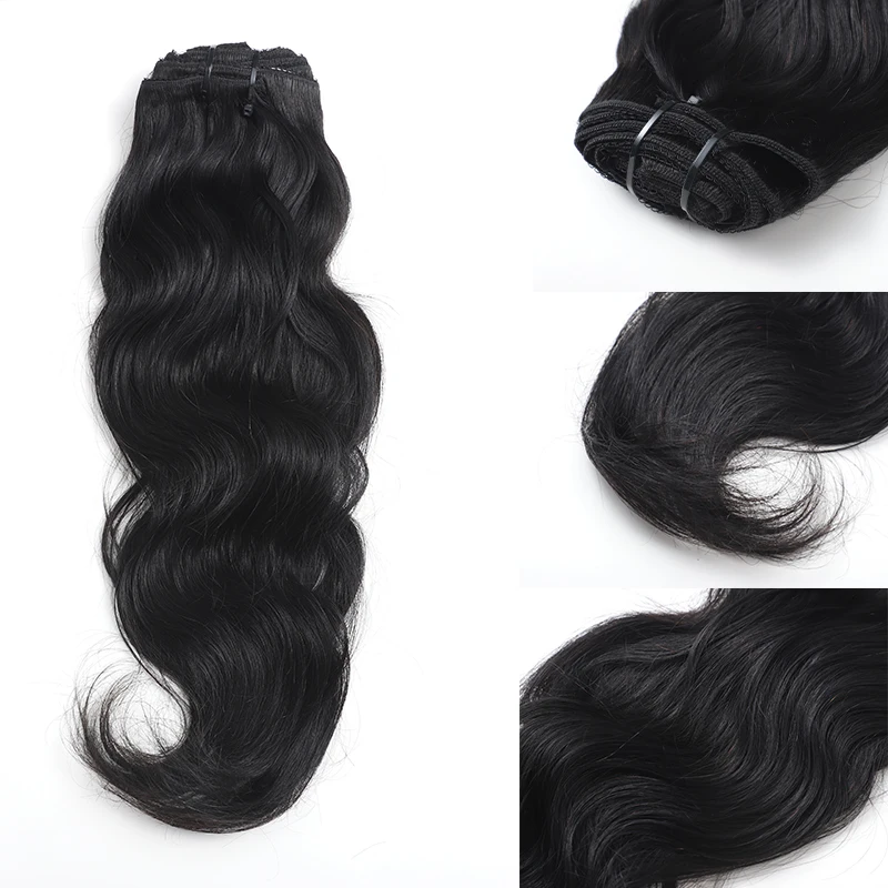 Natural Wave Clip In Human Hair Extensions Natural Color 100% Remy Human Hair Clip In 120G 8Pcs/Set Full Head For Women