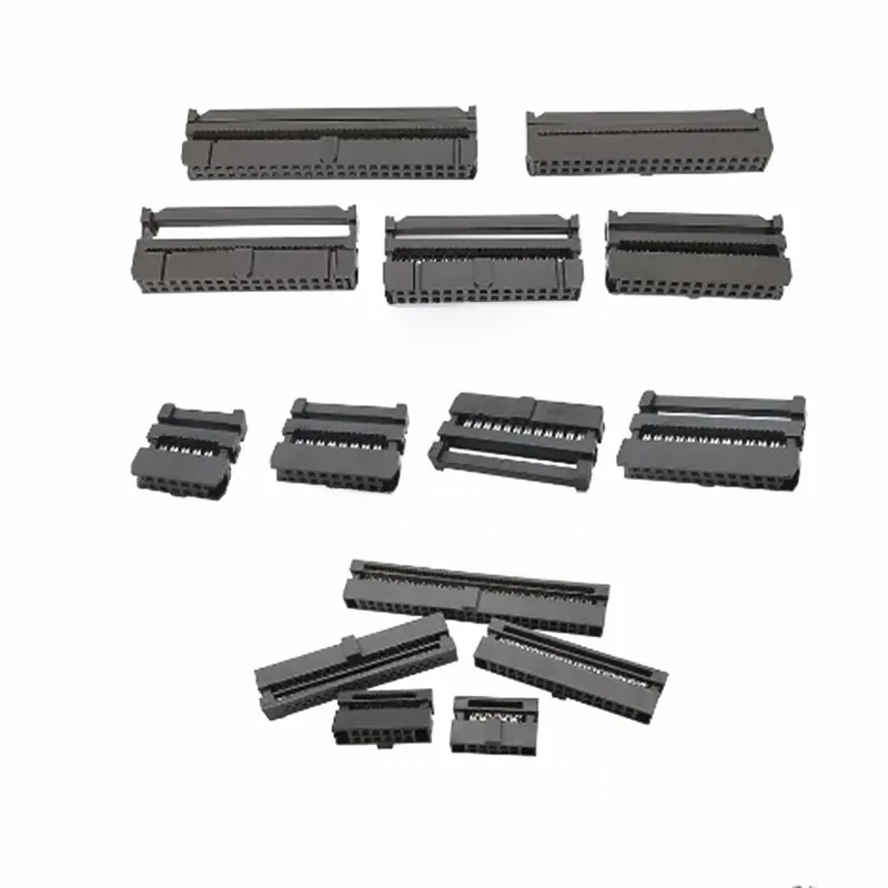 Connecteur à sertir David femelle, pas d'en-tête 2.54mm, 2.0mm, 1.27mm, 6P8P-50 broches, prises IDC pour câble ruban plat, 10 pièces