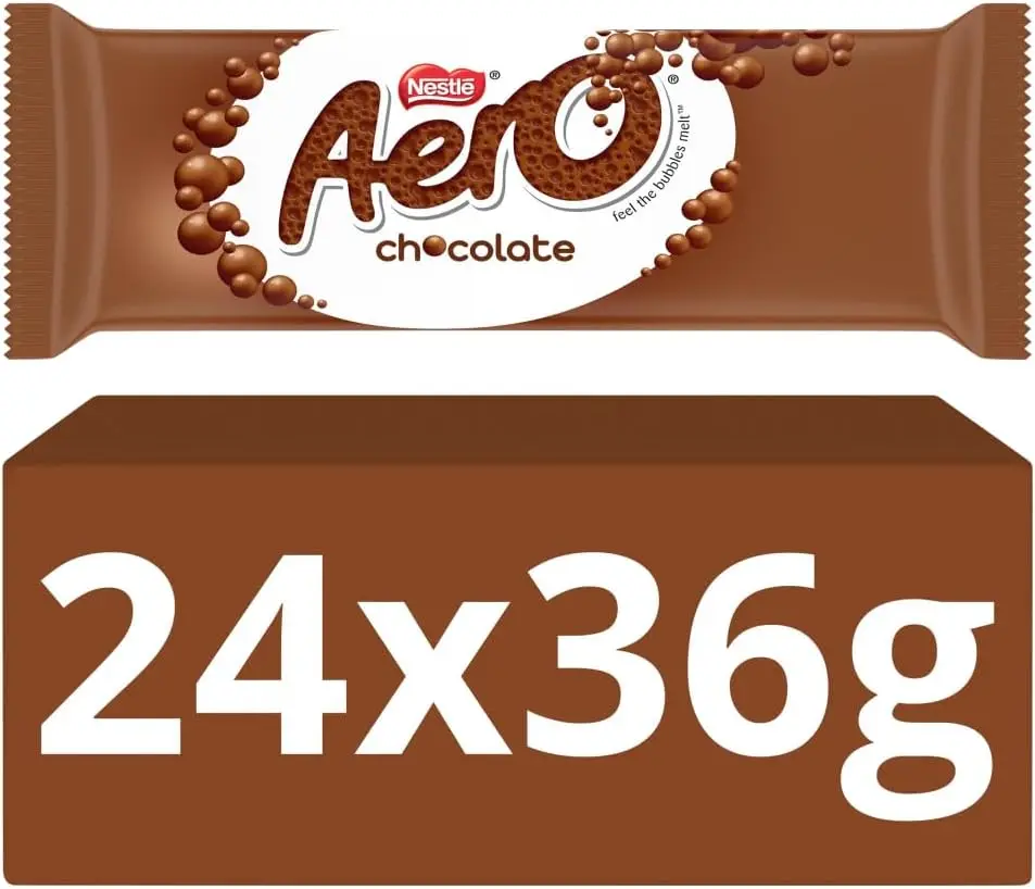 Aero Bubbly Milk Chocolate Bar 24 x 36g