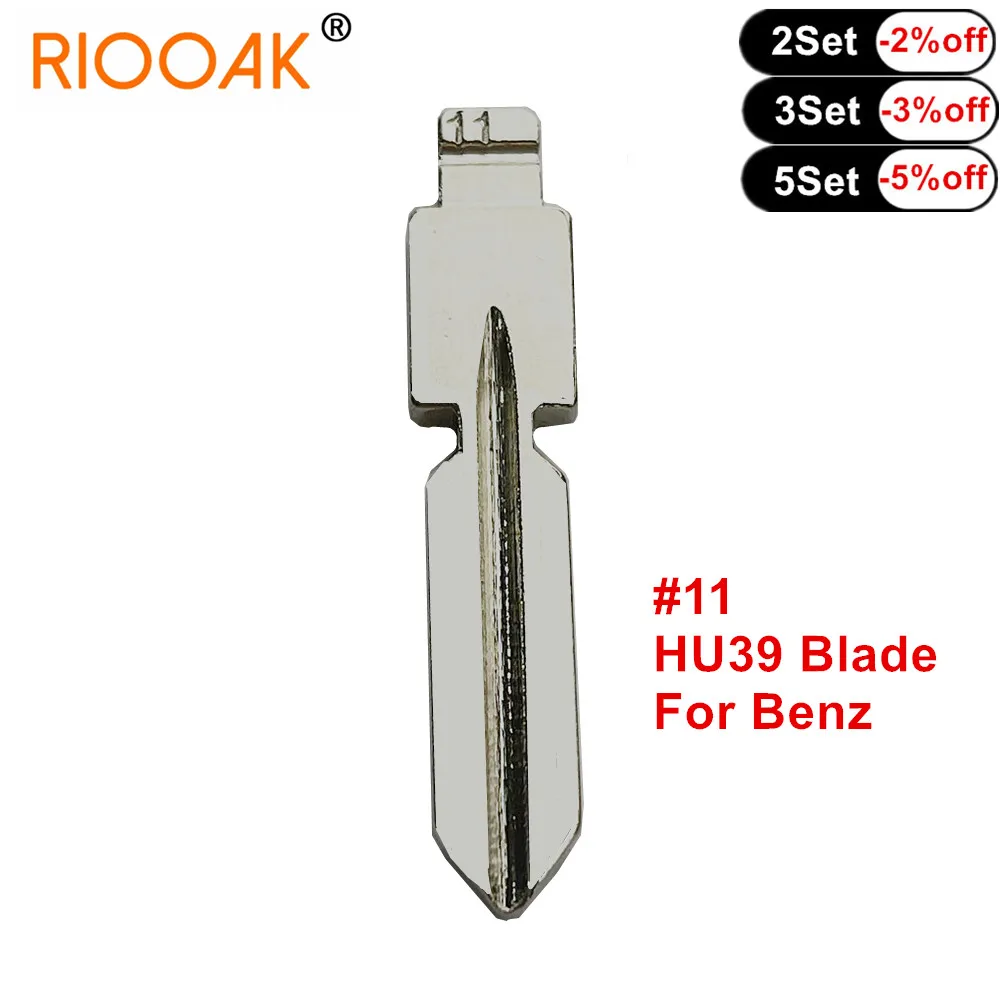 

10pcs Metal Car Key Uncut Blade Type #11 HU39 For Mercedes Benz W168 W124 W202 W210 W211 W203 Auto Key HU39 Blade