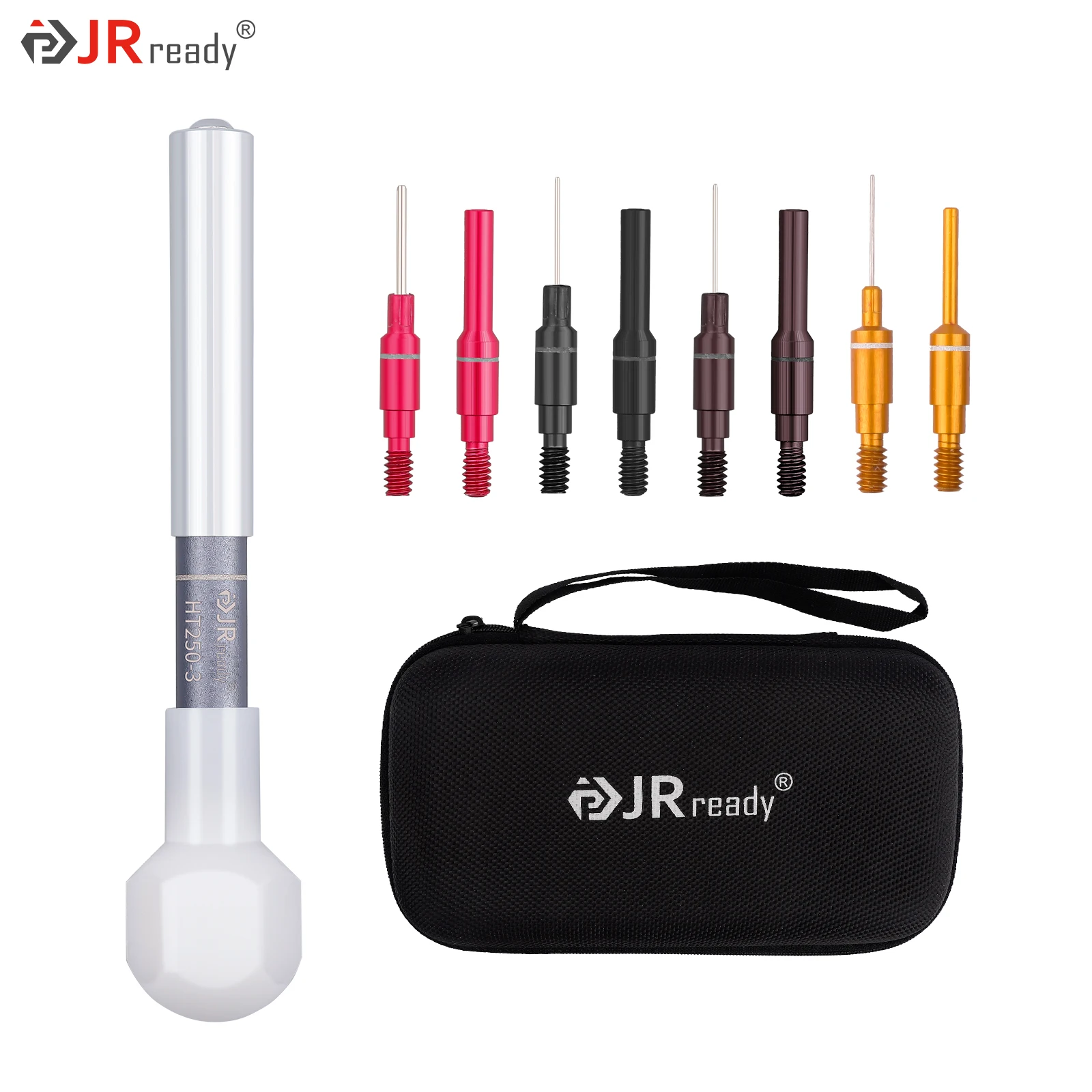 

JRready Retention Dynamometer, HT250-3 Electrical Tension Tester Tool with Socket & Pin Tester Tip Provides for 20# 22# Contacts