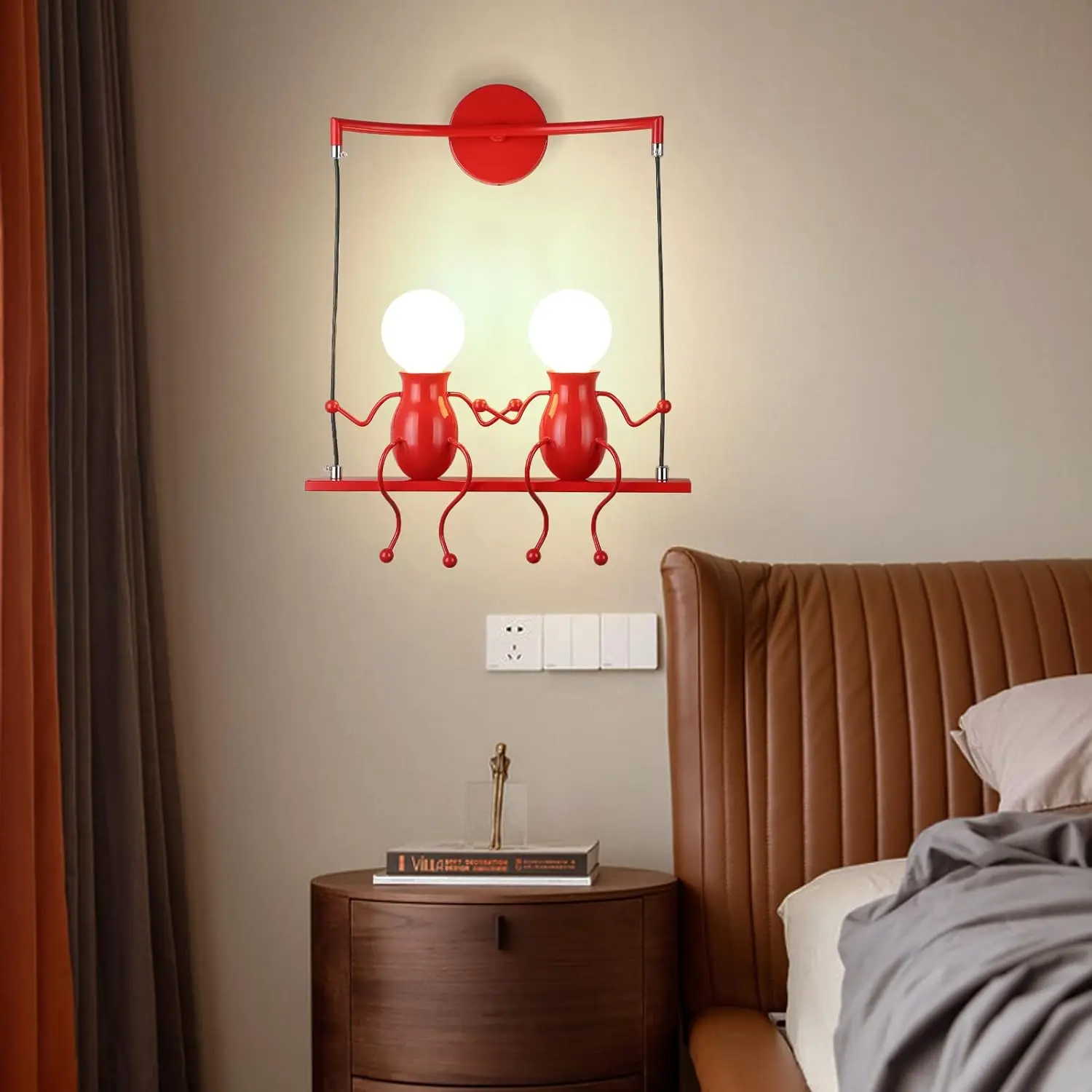 Imagem -06 - Modern Cartoon Wall Light Led Wall Sconce Iluminação Interior do Corredor Bedroom Bedside Lamp Childrens Room Living Room Home Decoration