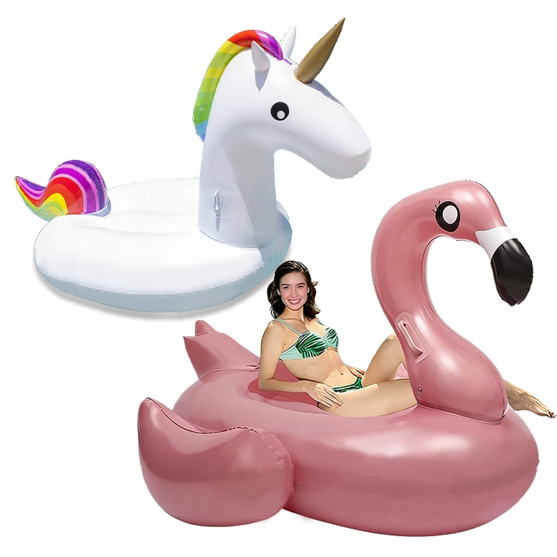 

Unicorn Flamingo Pool Floats Fun Inflatable Pool Float Swimming Party Decoration Beach Lake Summer Vacation Floaty for Adult Kid