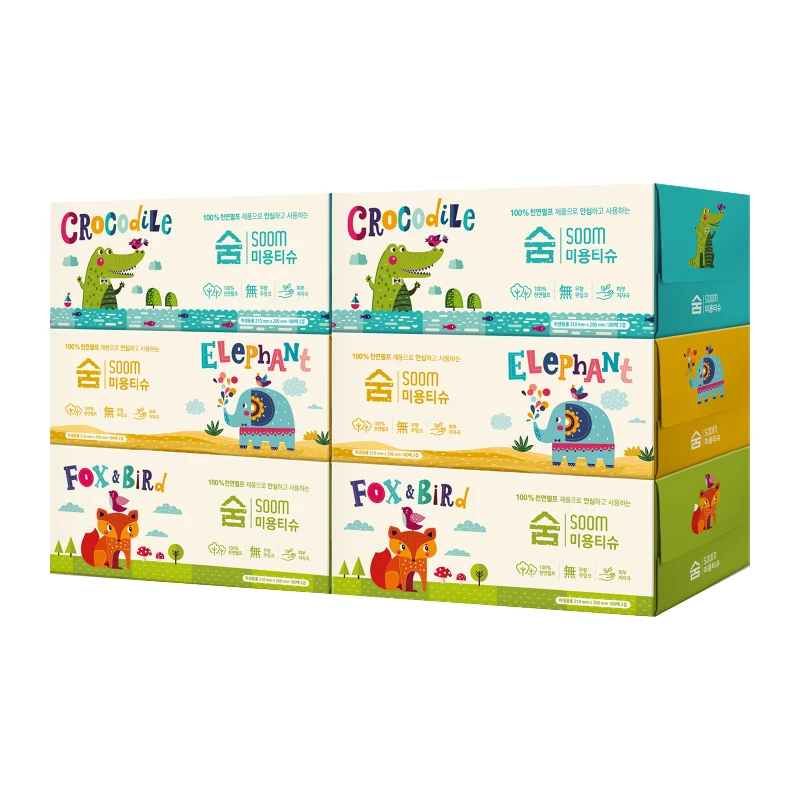 100% 천연펄프 부드러운 숨 각티슈 2겹 180매 6각