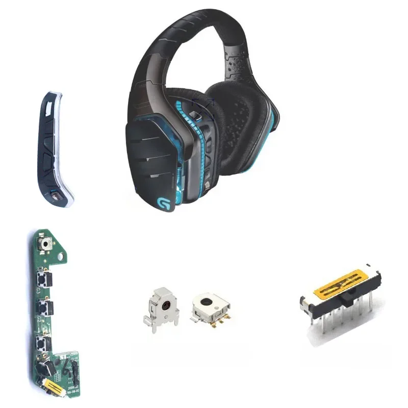 Przełącznik zasilania zestawu słuchawkowego i przycisk głośności dla Logitech G933 G935 G633 G635 Artemis Spectrum bezprzewodowe słuchawki wymiana poduszki nausznej — zdjęcie produktu 6