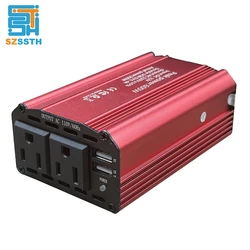 600W 300W Peak Power 300W 150WRated Power Car Power Inverter DC 12V to AC110V USB Car Adapter Converter Improved Multi-function