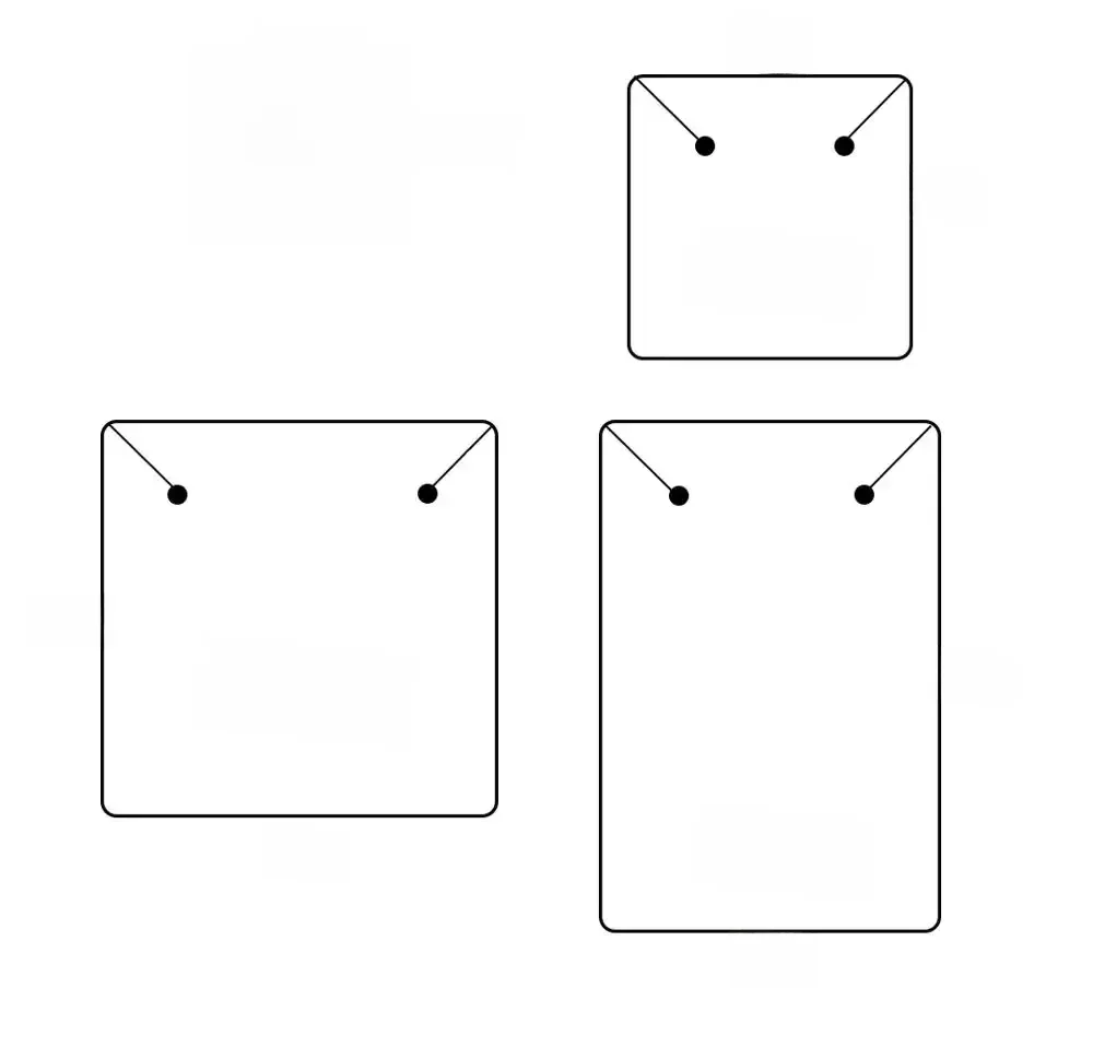 100 stuks, 19 maten, wit, zwart, bruin, kraftpapier, op maat gemaakte kartonnen displaykaarten voor sieraden, oorbellen, kettinghouders, verpakkingsdozen - afbeelding 2