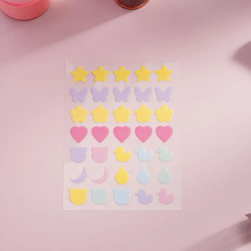 الملونة حب الشباب التصحيح متعدد الأشكال PE لطيف العيب ملصقات غير مرئية تنفس العناية اليومية بالبشرة الغروانية المائية بثرة بقع