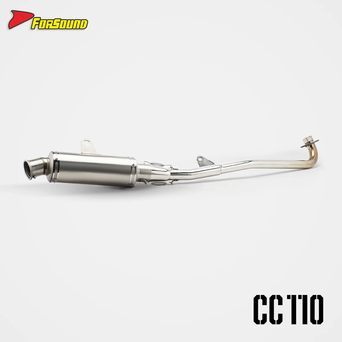 RS For original Honda Cub CC110 modified special exhaust pipe stainless steel silver bottom retro motorcycle style
