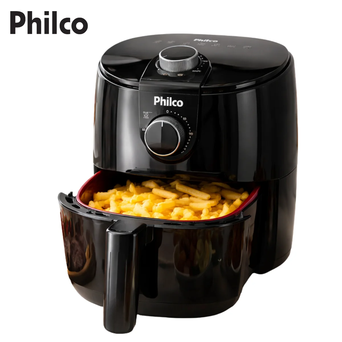 AIR FRYER PHILCO, com Visor  Transparente - Preta