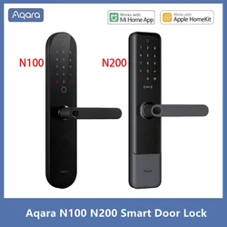 Aqara N100 N200 Smart Door Lock Fingerprint Lock Fit For Bluetooth Password NFC Unlock Smart Home Work With Mihome Apple HomeKit