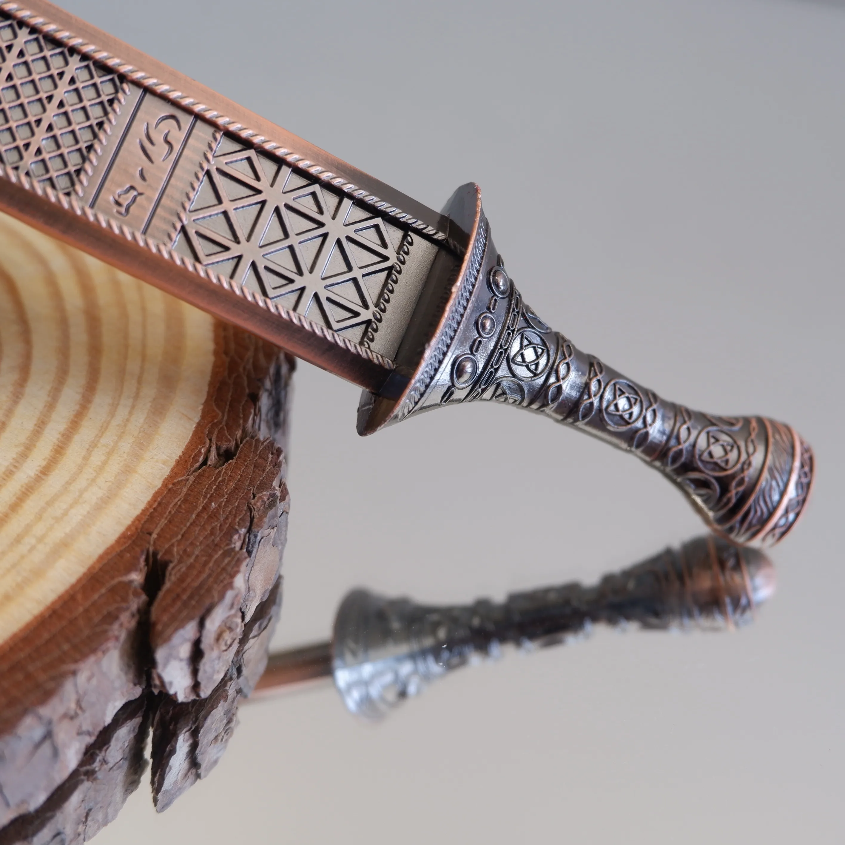 ดาบเอลเดน โอเฮะ ขนาด 11.86 นิ้ว ของเล่นจำลองอาวุธจากเกม พร้อมปลอกหนัง รุ่นงานฝีมือโลหะ ของตกแต่ง ของขวัญสำหรับเด็กผู้ชาย